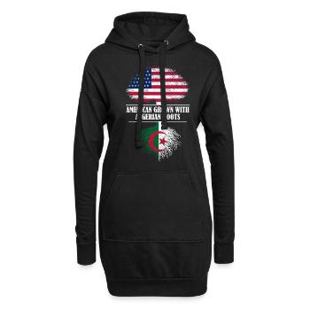 American Grown with algerian Roots flag - Hoodie-Kleid - Schwarz - Vorne