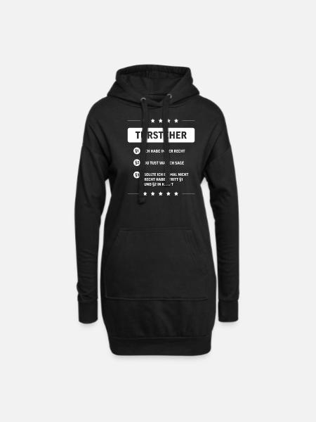 Türsteher I Sicherheitsdienst Motiv für Security - Hoodie-Kleid - Schwarz