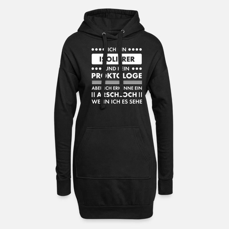 Isolierer I Isolierfacharbeiter oder - Hoodie-Kleid - Schwarz