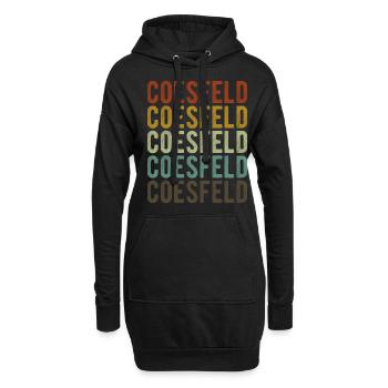 Coesfeld Stadt Retro Vintage - Hoodie-Kleid - Schwarz - Vorne