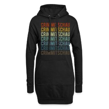Crimmitschau Stadt Retro Vintage - Hoodie-Kleid - Schwarz - Vorne