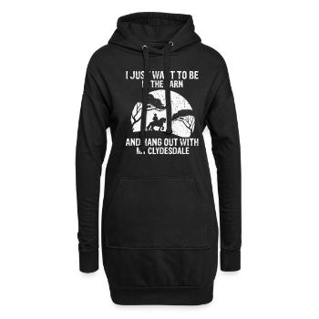 Conception Clydesdale pour clydesdale Riders - Sweat-shirt à capuche long Femme - noir - Devant