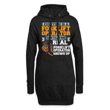 Gabelstapler Fahrer Stapler Hubstapler Hubwagen - Hoodie-Kleid - Schwarz - Vorne