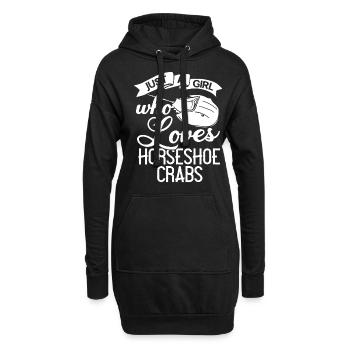 Crabe en fer à cheval Crabe en fer à cheval Crabes des Moluques - Sweat-shirt à capuche long Femme - noir - Devant