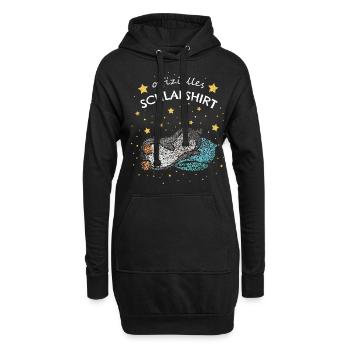 Offizielles Schlafshirt Pinguin Morgenmuffel - Hoodie-Kleid - Schwarz - Vorne