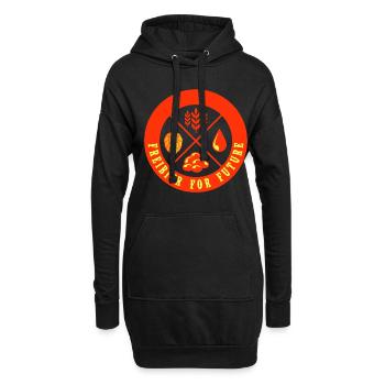 Biertrinker Freibier For Future - Hoodie-Kleid - Schwarz - Vorne