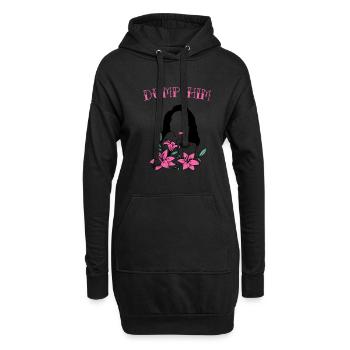 Journée internationale de la femme Jetez-le Silhouette de femme - Sweat-shirt à capuche long Femme - noir - Devant