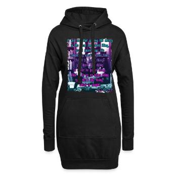 La philosophie orientale cite le bouddhisme zen - Sweat-shirt à capuche long Femme - noir - Devant