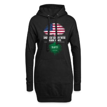 American grown with arabic roots Saudi Arabia - Hoodie-Kleid - Schwarz - Vorne