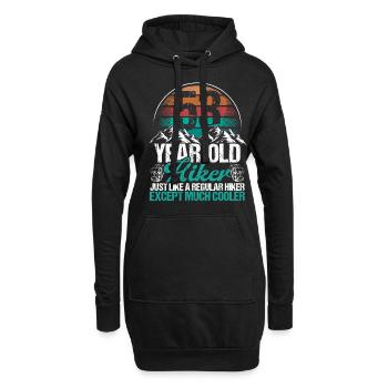 53 Birthday Hiking Mountains 53 Year Old Hiker - Hoodie-Kleid - Schwarz - Vorne