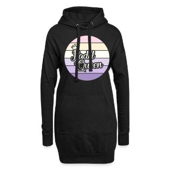 Die Beste Padel Spieler ist die Padel Queen - Hoodie-Kleid - Schwarz - Vorne