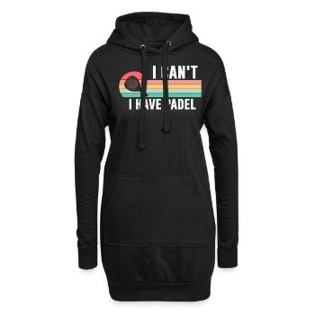 Kann Nicht Ich Habe Padel für Padel Spieler und - Hoodie-Kleid - Schwarz - Vorne