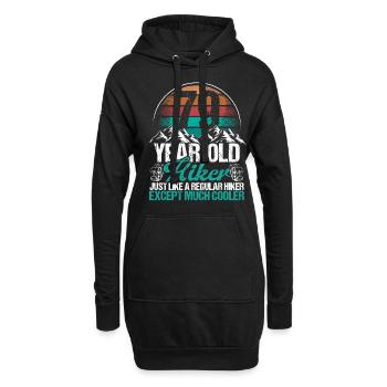 79 Birthday Hiking Mountains 79 Year Old Hiker - Hoodie-Kleid - Schwarz - Vorne