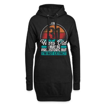 31 Birthday Idea Men Birthdays Funny 31 Year Old - Hoodie-Kleid - Schwarz - Vorne
