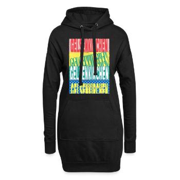 Gelsenkirchen Deutschland Stadt Schrift Skyline - Hoodie-Kleid - Schwarz - Vorne