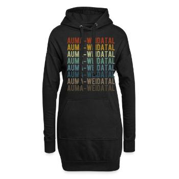 Auma-Weidatal City Rétro Vintage - Sweat-shirt à capuche long Femme - noir - Devant