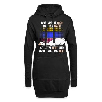 Alpakas Schlafshirt Schlafen Alpaka - Hoodie-Kleid - Schwarz - Vorne