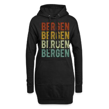 Bergen City Retro Vintage - Sweat-shirt à capuche long Femme - noir - Devant