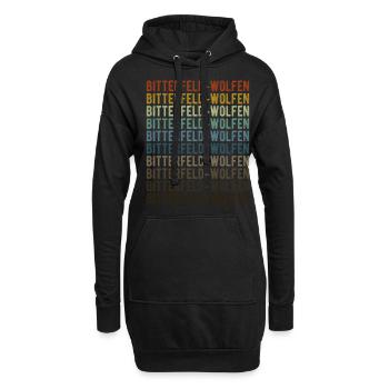 Bitterfeld-Wolfen Stadt Retro Vintage - Hoodie-Kleid - Schwarz - Vorne
