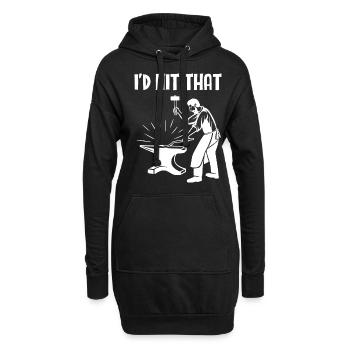 Blacksmith Ironsmith I'd Hit That - Hoodie-Kleid - Schwarz - Vorne