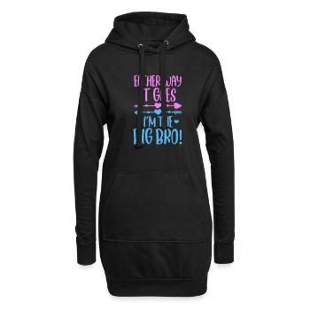 Grosser Bruder Geschwister Schwester Geschenk - Hoodie-Kleid - Schwarz - Vorne