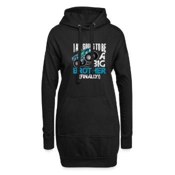 Frère aîné - Sweat-shirt à capuche long Femme - noir - Devant