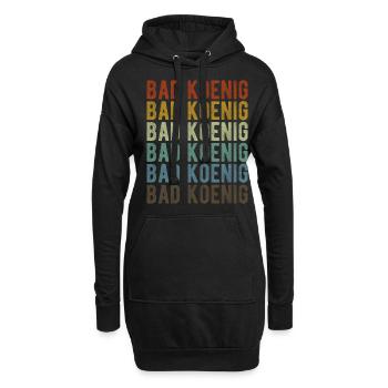 Bad Koenig Stadt Retro Vintage - Hoodie-Kleid - Schwarz - Vorne