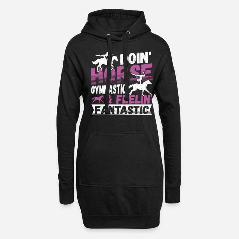 Voltigierpferde Design Für Einen Voltigierpferde - Hoodie-Kleid - Schwarz