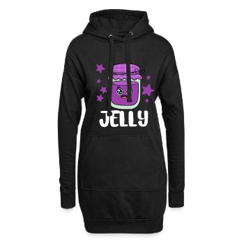 Erdnussbutter Peanut Butter Marmelade Geschenk - Hoodie-Kleid - Schwarz - Vorne