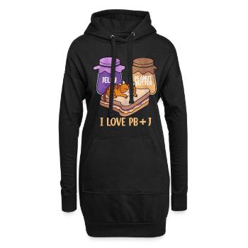 Erdnussbutter Peanut Butter Marmelade Geschenk - Hoodie-Kleid - Schwarz - Vorne
