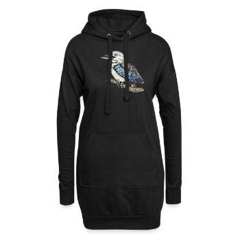 Kookaburra I Eisvogel Naturschutz für Ornithologe - Hoodie-Kleid - Schwarz - Vorne