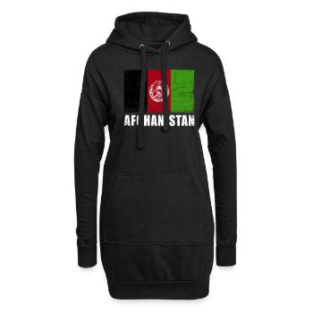 Afghanistan Flag Grunge Afghanistan Flag - Sweat-shirt à capuche long Femme - noir - Devant