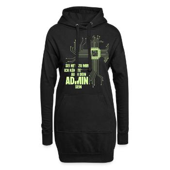 Informatik Vintage Informatiker Admin - Hoodie-Kleid - Schwarz - Vorne