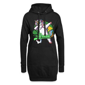 Brésil Football - Sweat-shirt à capuche long Femme - noir - Devant