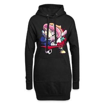 Frankreich Fußball - Hoodie-Kleid - Schwarz - Vorne