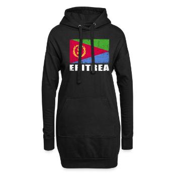 Eritrea Flagge Grunge Eritrea Fahne - Hoodie-Kleid - Schwarz - Vorne