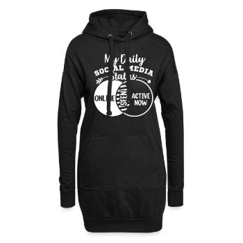 Mein täglicher Social Media Status Venn-Diagramm - Hoodie-Kleid - Schwarz - Vorne