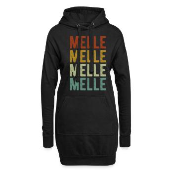 Melle City Rétro Vintage - Sweat-shirt à capuche long Femme - noir - Devant