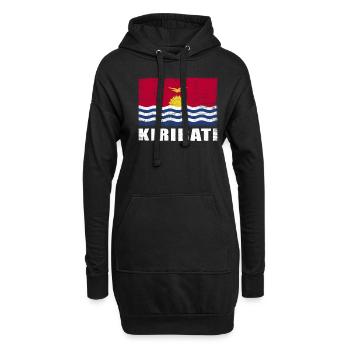 Kiribati Flagge Grunge Kiribati Fahne - Hoodie-Kleid - Schwarz - Vorne