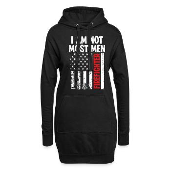 Pompiers Je ne suis pas la plupart des hommes Pompier de nuit - Sweat-shirt à capuche long Femme - noir - Devant