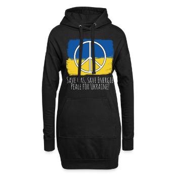 Ukraine Drapeau ukrainien Paix - Sweat-shirt à capuche long Femme - noir - Devant