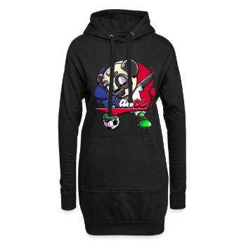 Frankreich Fußball - Hoodie-Kleid - Schwarz - Vorne