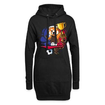 Frankreich Fußball - Hoodie-Kleid - Schwarz - Vorne