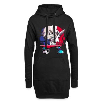 Frankreich Fußball - Hoodie-Kleid - Schwarz - Vorne