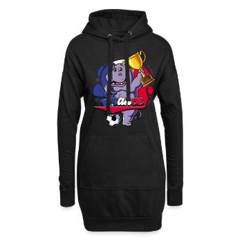 Frankreich Fußball - Hoodie-Kleid - Schwarz - Vorne