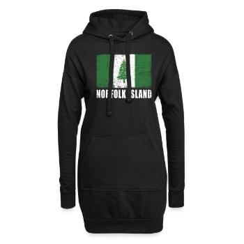 Drapeau de l’île Norfolk - Sweat-shirt à capuche long Femme - noir - Devant
