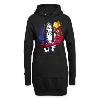 Frankreich Fußball - Hoodie-Kleid - Schwarz - Vorne