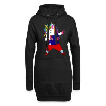 Australien-fußball-tupfendes Geschenk - Hoodie-Kleid - Schwarz - Vorne