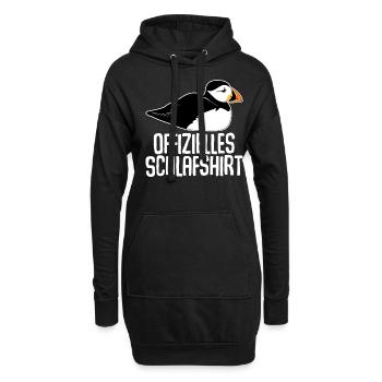 Puffin Schlafshirt Puffins - Hoodie-Kleid - Schwarz - Vorne