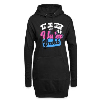 Annonce de grossesse drôle Révéler - Sweat-shirt à capuche long Femme - noir - Devant